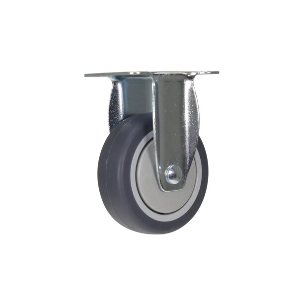 Vestil Dark Gray Rigid Thermoplastic Polyurethane Rubber Caster 4 x 1 1/4 CST-B28-4X1TPR-R - main